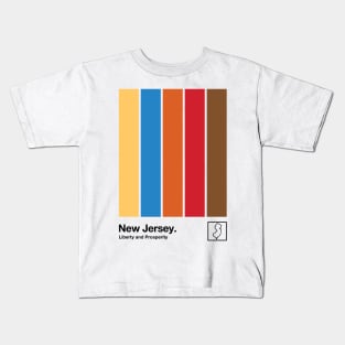 New Jersey // Original Minimalist Artwork Design Kids T-Shirt
